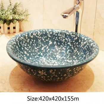 Painted porcelain sink.C-1029